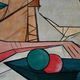 Oil painting on canvas Cubist Still Life 1950s Huberger