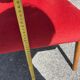 Vintage Armchair 50s/60s Scandinavian Style - Red Velvet and Compass