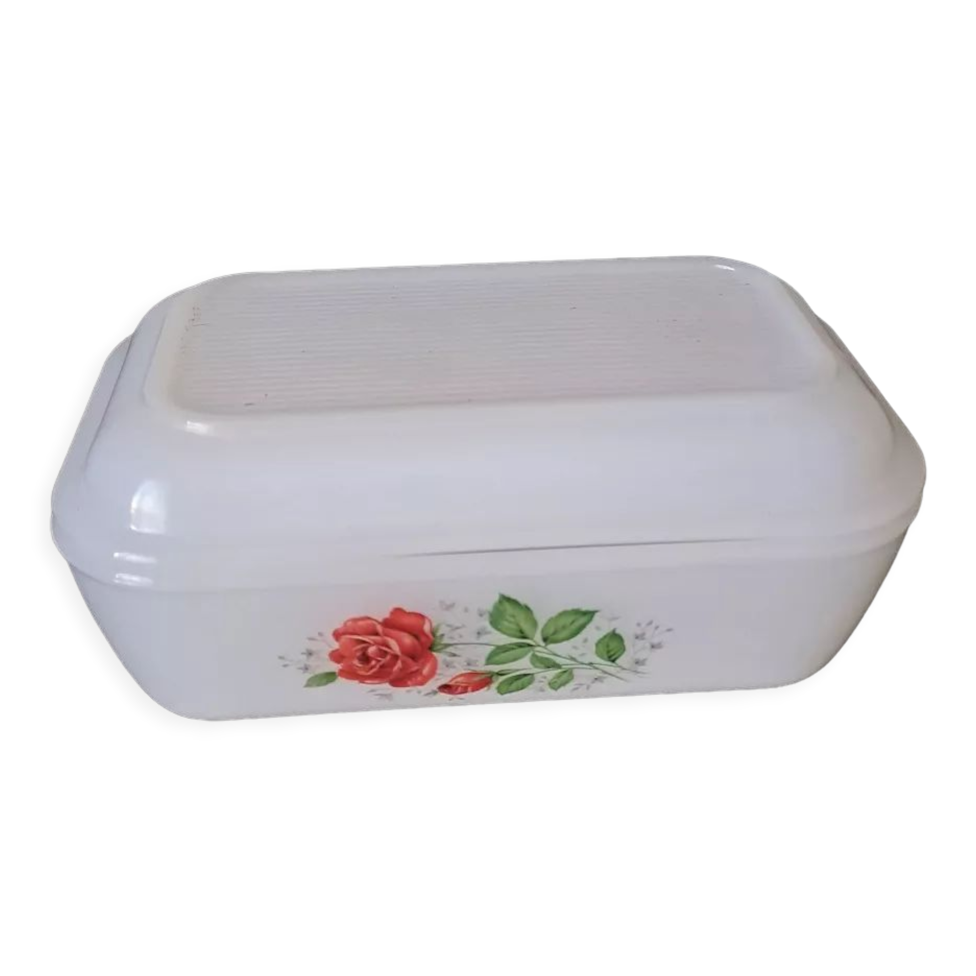 Vintage arcopal butter dish