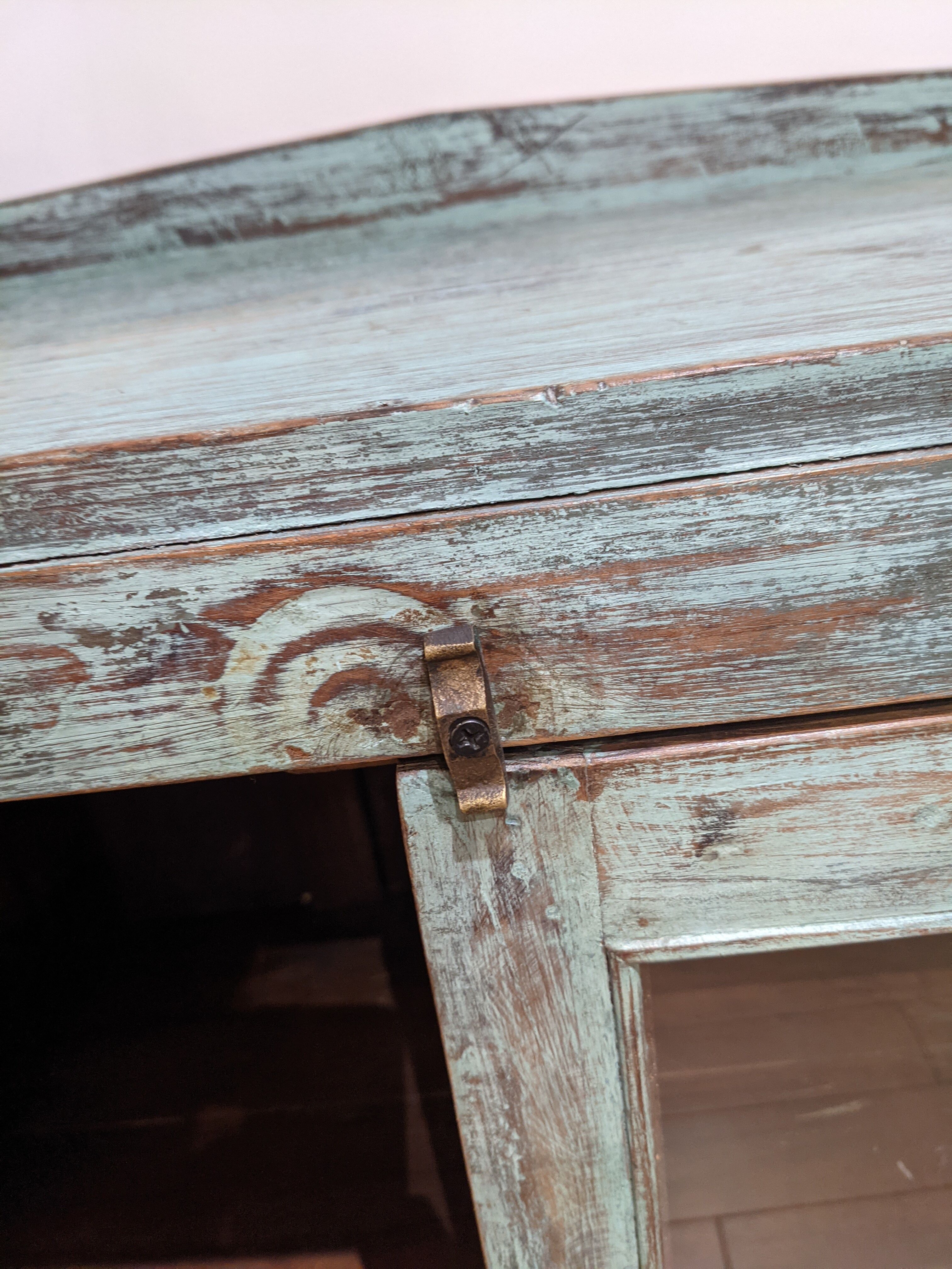Teak curiosity cabinet