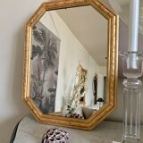 Golden octagonal mirror Art Deco