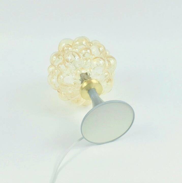 Pair of Mid-Century Modern Bubble Glass Table Lamps by H. Tynell, 1960s