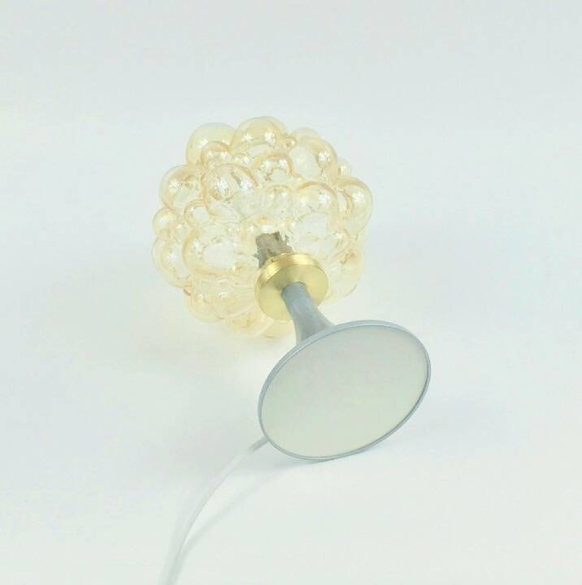 Pair of Mid-Century Modern Bubble Glass Table Lamps by H. Tynell, 1960s