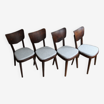 Set of Four 1960's Mid Century Dining Chair by TON