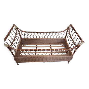 Rattan and wicker children's bed