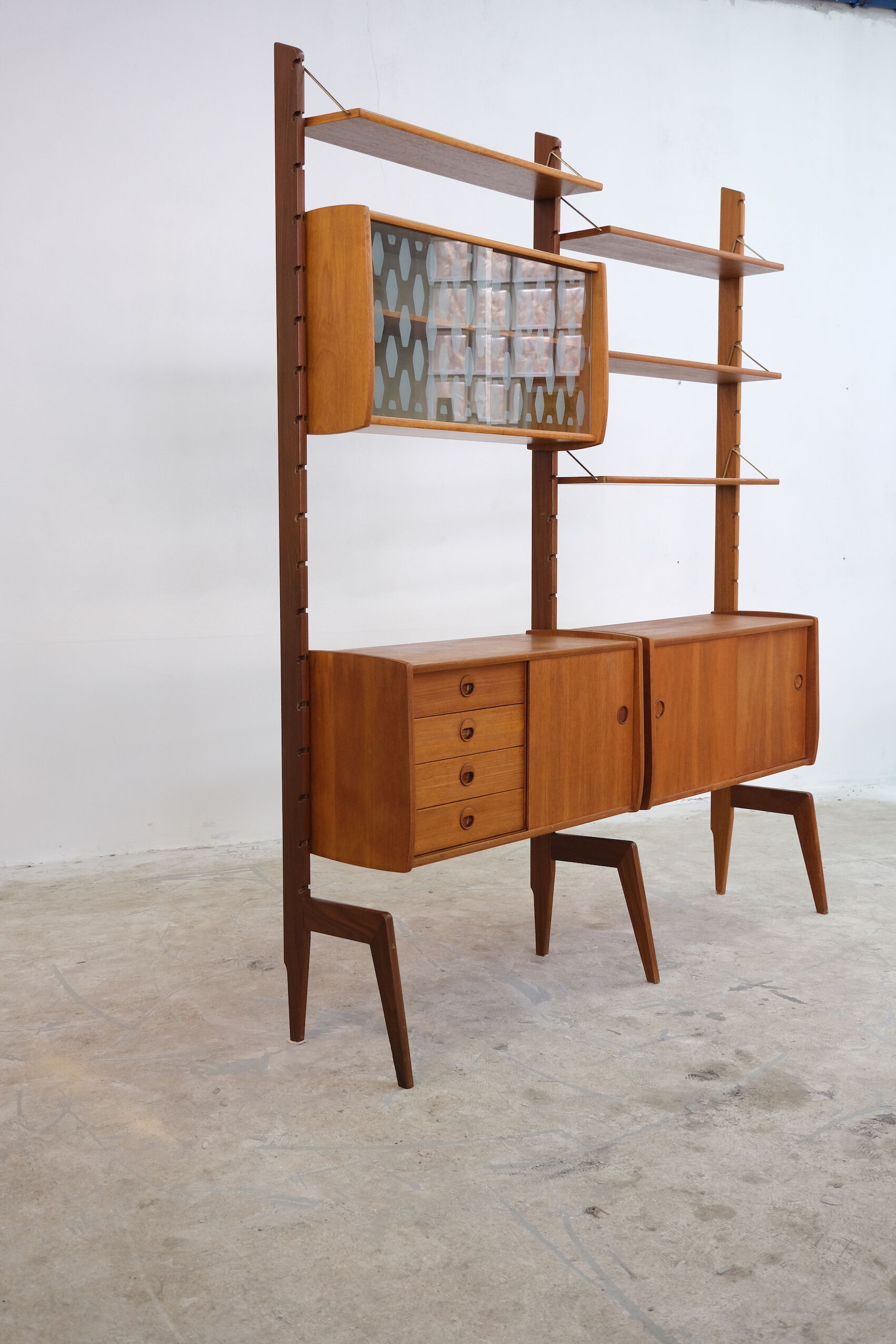 Mid century free standing shelf, 1960's norway