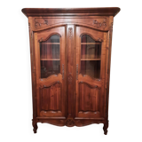 Regency bookcase in solid cherry wood stained walnut.