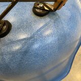 DSW chair turquoise fibre with oak dowel, light oak, Eames, Herman Miller.