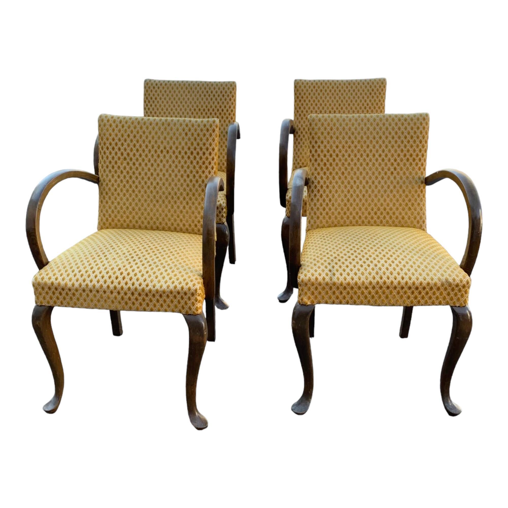 Lot de 4 fauteuils bridge