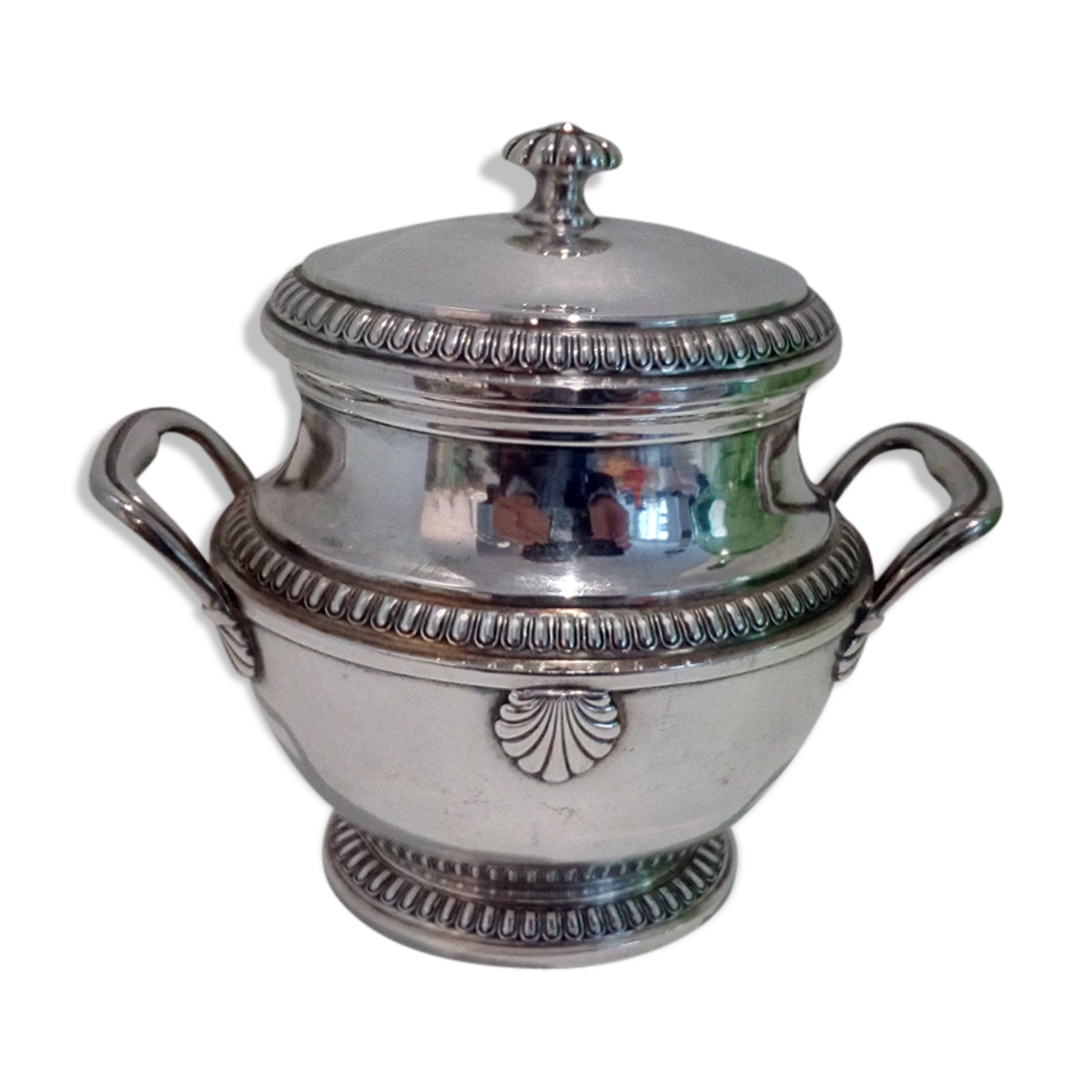 Sugar decoration silver metal shell