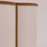 Pair of cream jute wall sconces and bronze velvet