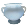 Antique thick white opaline glass vase – 17 cm – 2 handles