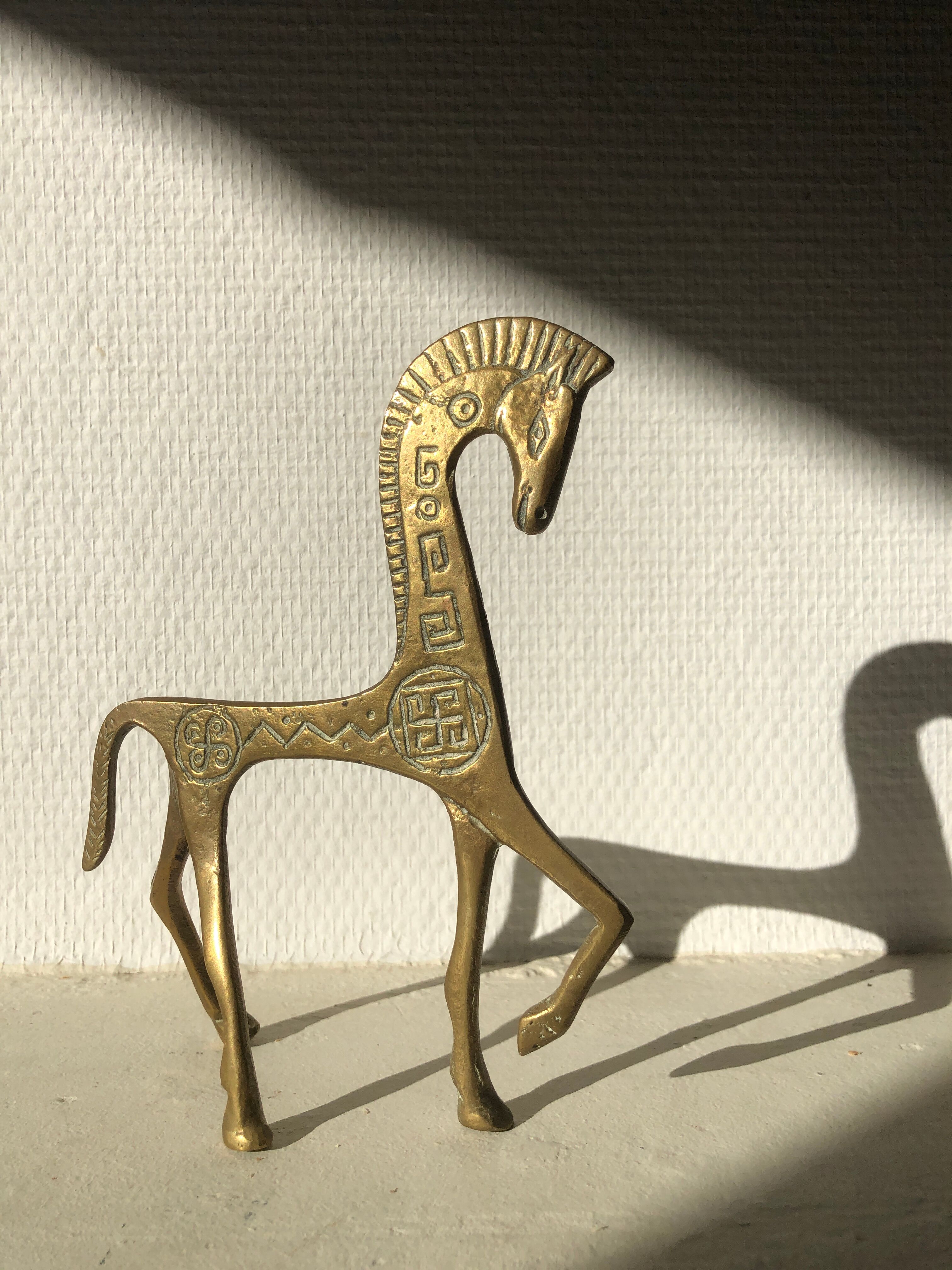Greek horse in bronze