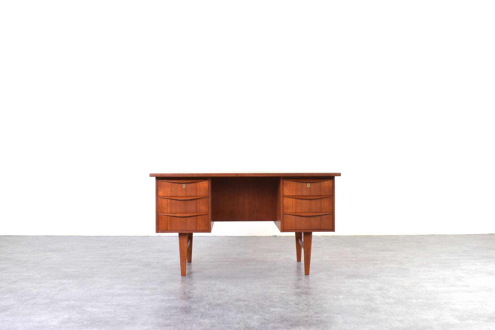 Mid-Century Danish Teak Executive Desk, 1960s.