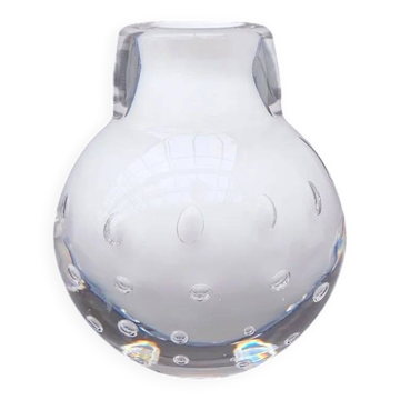 Bubble blown glass vase