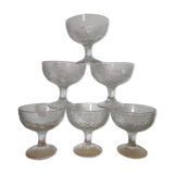 set of 6 thick glass ice cups decor vintage fruits