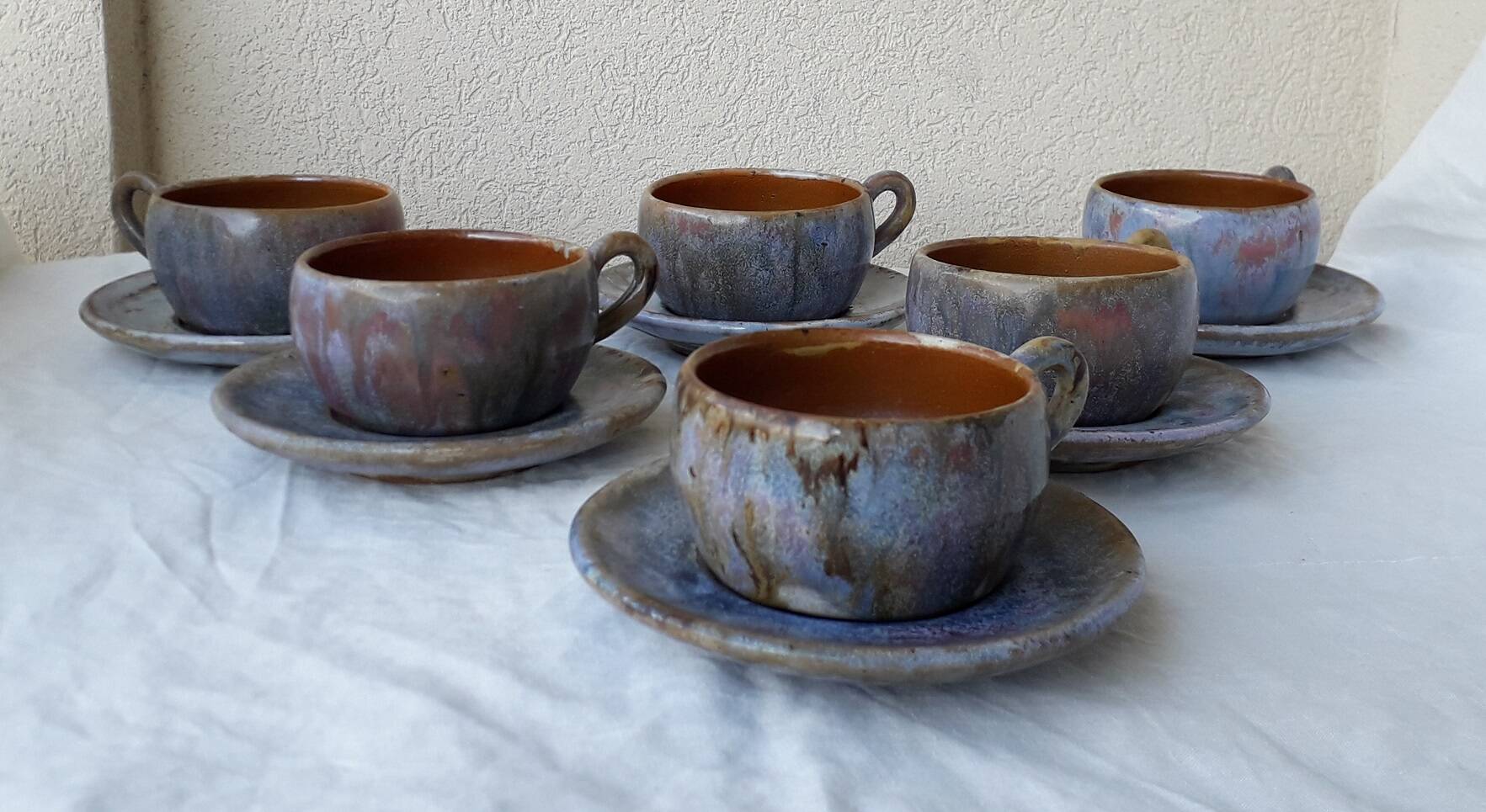 6 stoneware cups Lempereur
