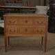 Commode de style Louis XVl en merisier 2 tiroirs estampillée Lechevalier. P.