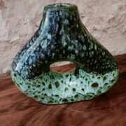 Vase, glazed ceramic candlestick