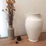 Large white vase with volutes