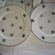 Service ancien – 12 assiettes plates en porcelaine française – décor floral