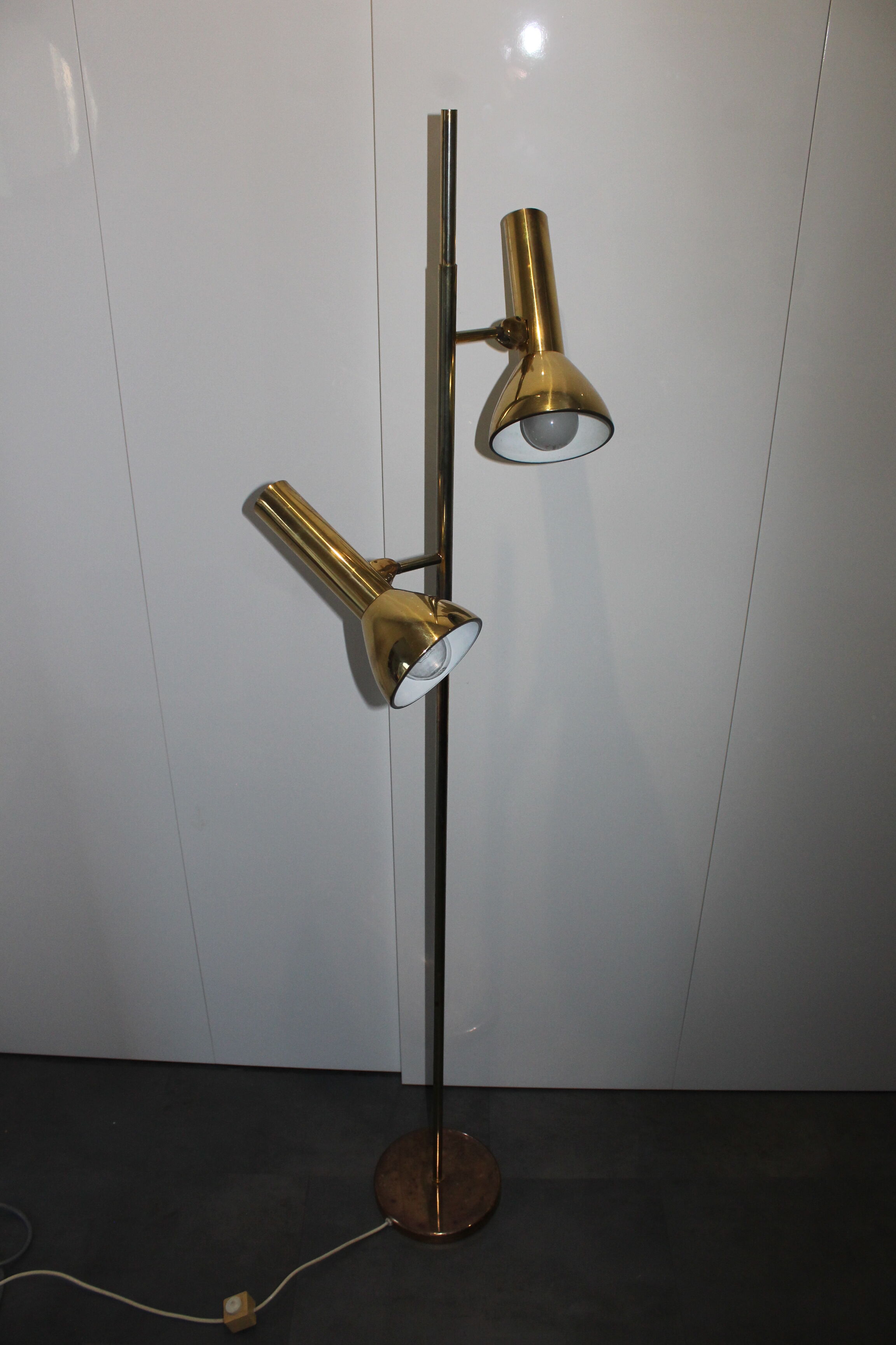 Vintage brass floor lamp italian design
