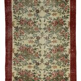 Turkish Anatolian Handmade Vintage Area Rug 203 cm x 104 cm