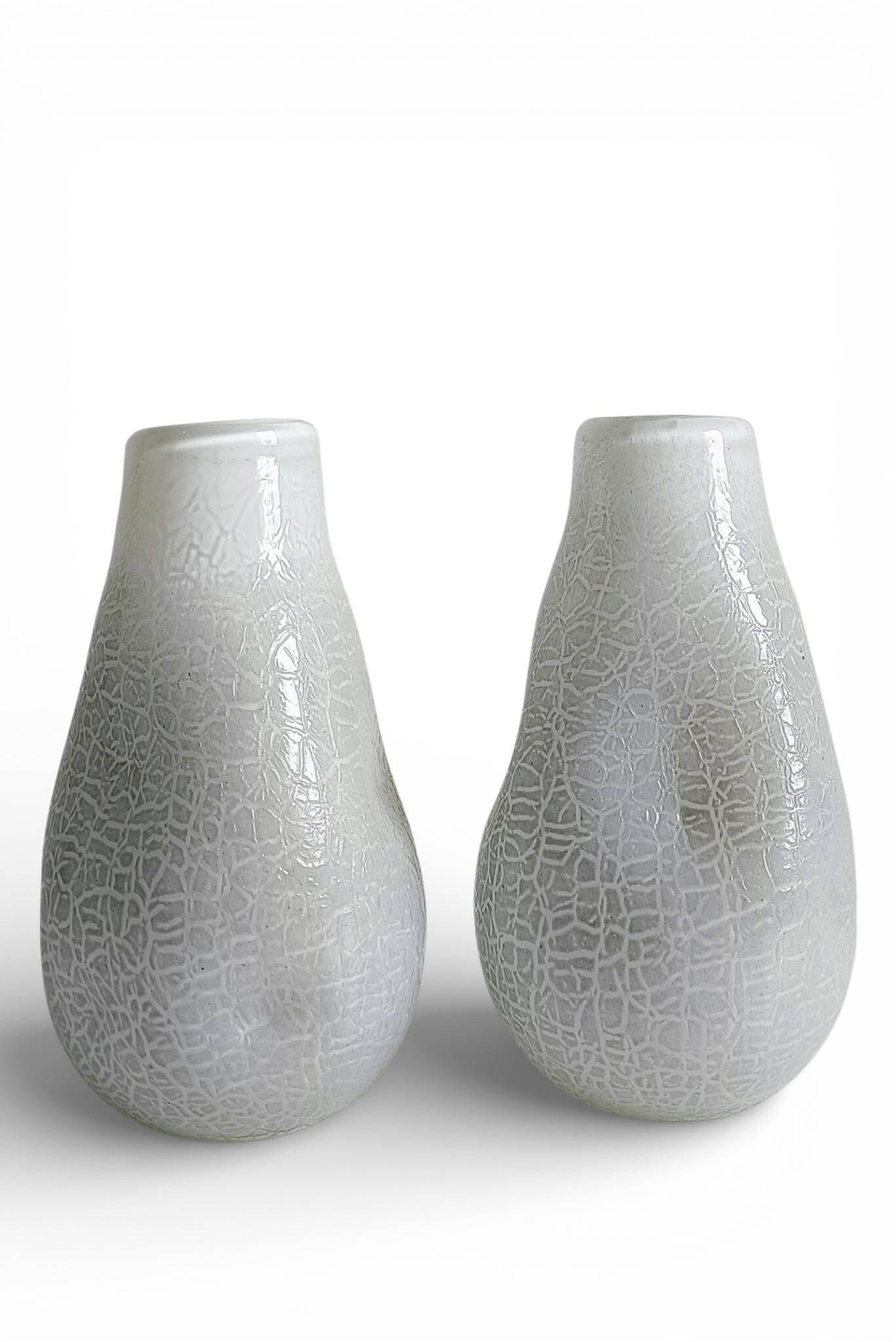 Brutalist Pair of Murano Art Glass Vases by Costantini, 1970s