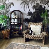 Rattan bookcase shelf