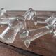 10 Fox glass knife holders 60s