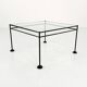 Postmodern light blue glass and metal coffee table by gamma, 1980