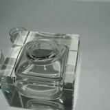 Art-deco crystal czech inkwell