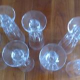 Set of 9 crystal flutes from Bayel cristallerie royale de Champagne