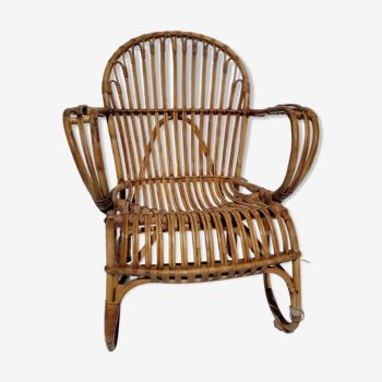 Adult rattan armchair TBE