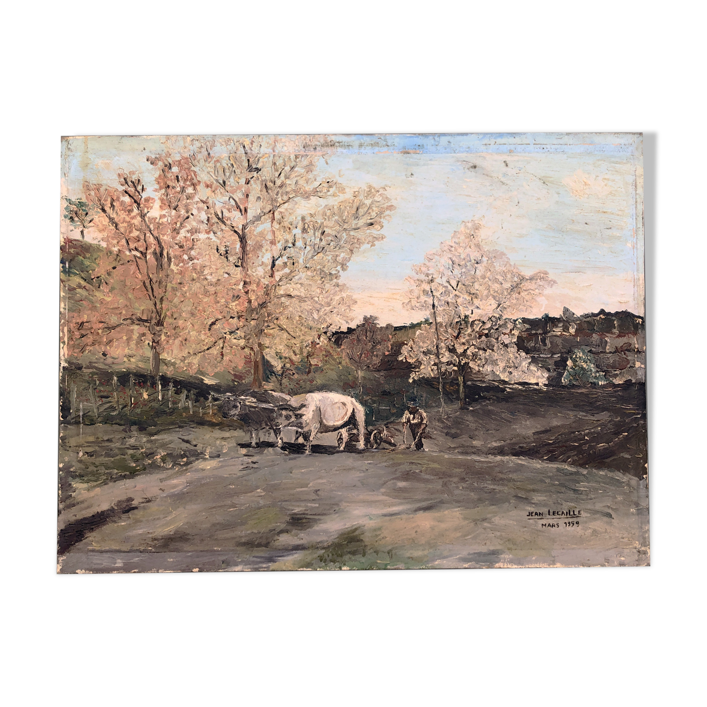 Tableau huile sur toile "La Campagne"