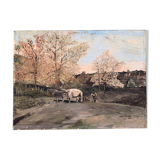 Oil-on-canvas painting "The Campaign"