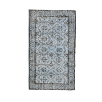 5x8 faded blue handmade turkish rug 260x150cm