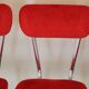 4 chaises 1960 formica velours rouge
