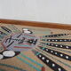 Peinture au sable Navajo vintage dans cadre bois