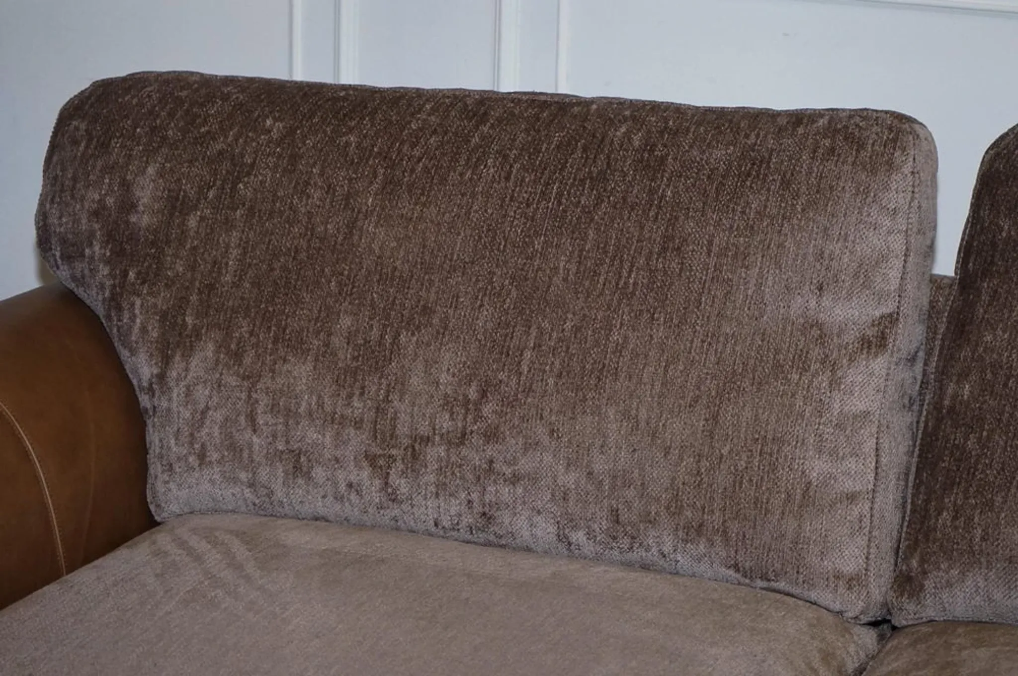 Vintage Three-Seater Sofa in Leather and Fabric by Alexander & James Blake