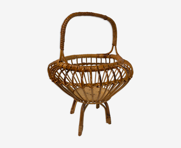 Panier en rotin vintage