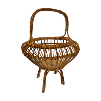 Vintage rattan basket