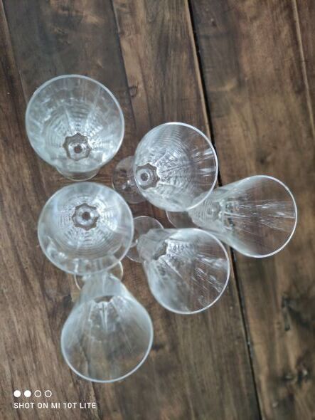 Lot de 6 flûtes à champagne en Cristal d'Arques