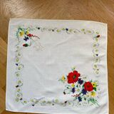 Monogrammed napkins with country pattern