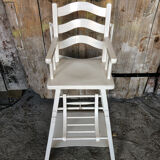 High chair bebe baumann vintage white wood