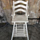 Chaise haute bebe baumann bois blanc vintage