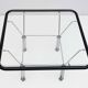 Attributed Niels Bendtsen Post Modern Crystal and Steel Coffee Table, 1970s