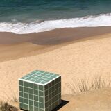 Cube side table - ceramic tiles