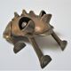 Sculptural frog brass vintage African art