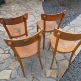 Set of 4 antique Thonet bistro chairs
